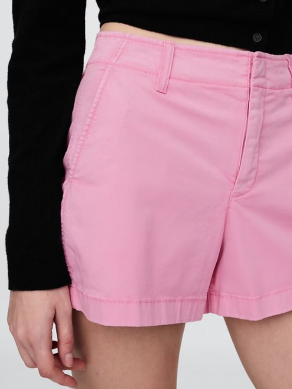 NEW Athleta 4" Downtown Khaki Shorts | Pink - Picture 4 of 5